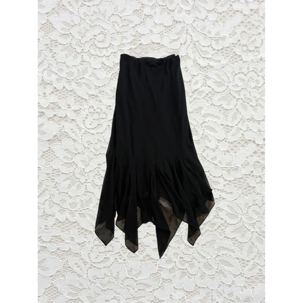 vintage handkerchief hem fairy whimsygoth maxi skirt